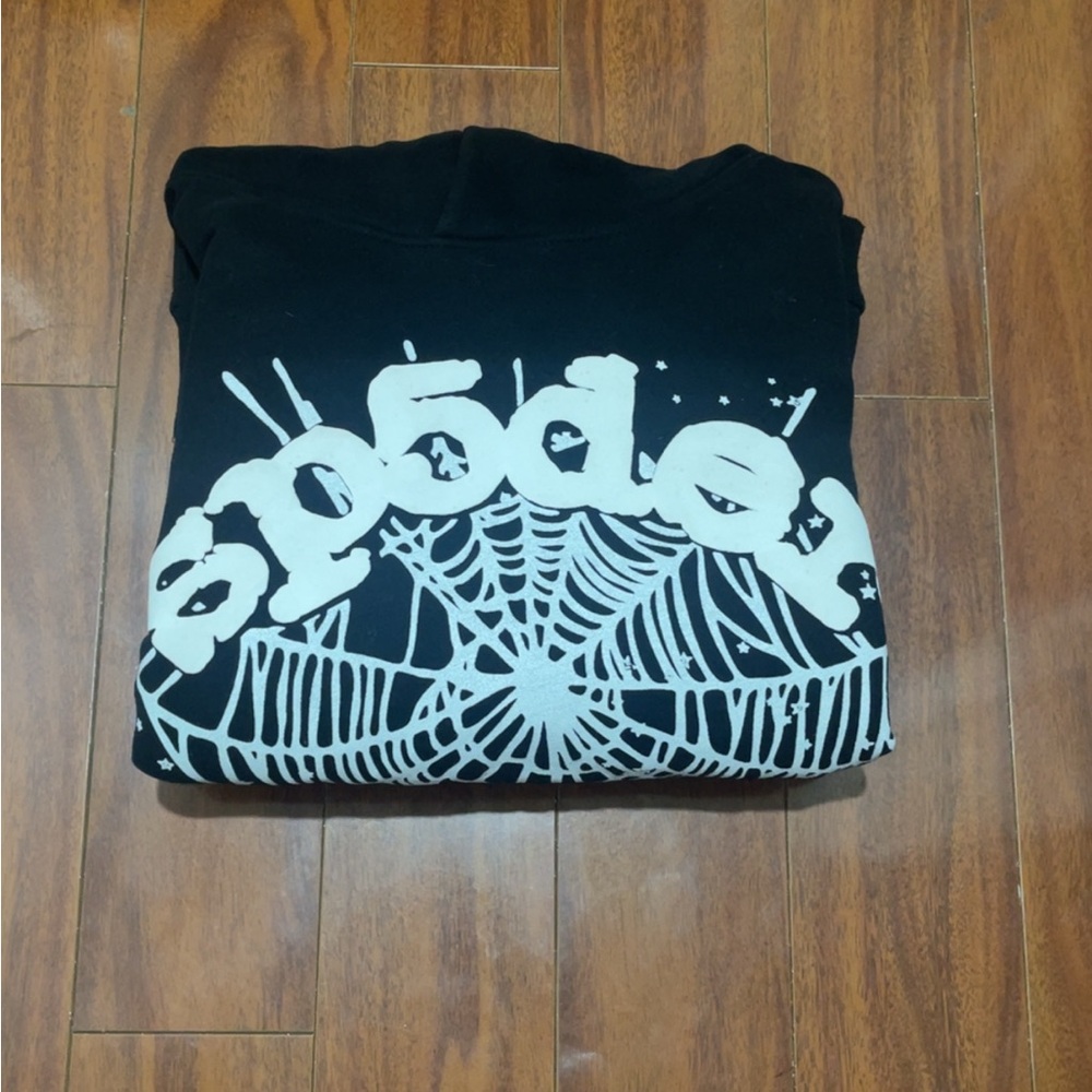 Sp5der Black Crewneck Sweater